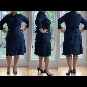 Oleg Cassini %100 Cotton Dress, Black, SZ.M